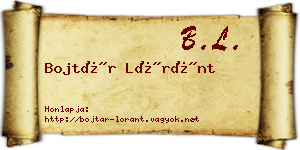 Bojtár Lóránt névjegykártya