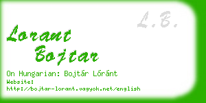 lorant bojtar business card