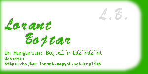 lorant bojtar business card